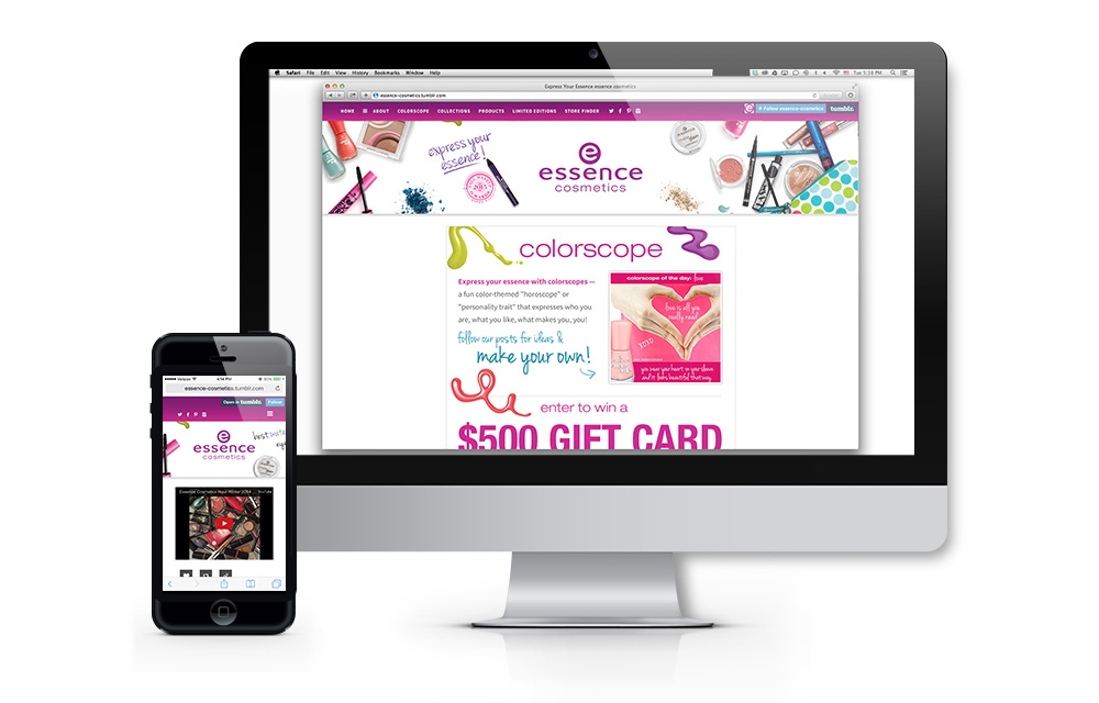 essence tumblr website and social media reach the target consumer