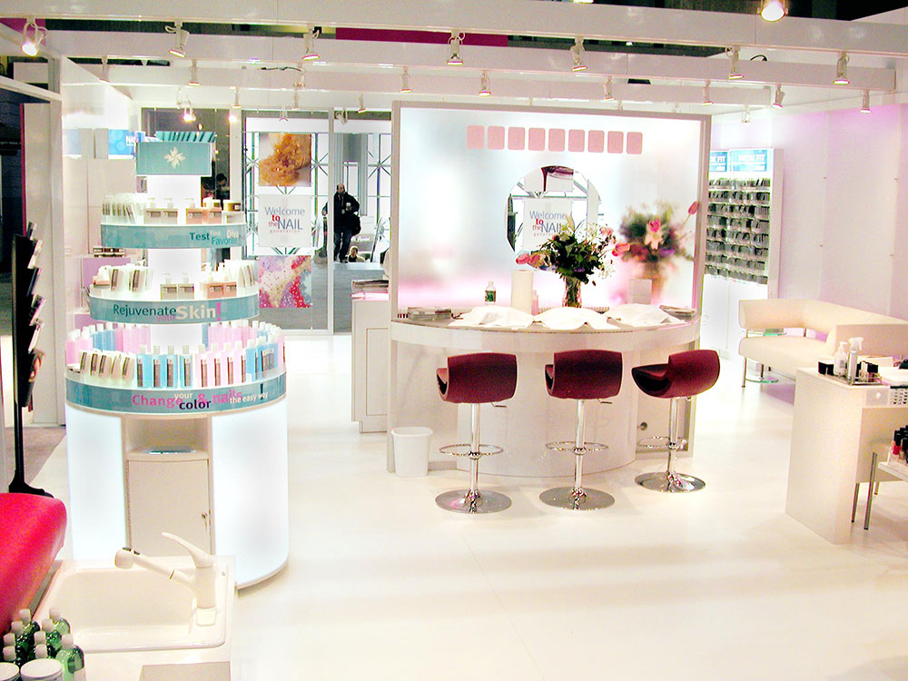 trade show booth design for CosmoProf North America showcasing prototype store concept