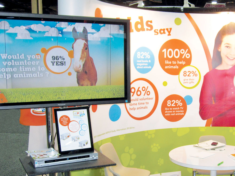 ASPCA Kids trade show booth exhibit for Licensing Expo