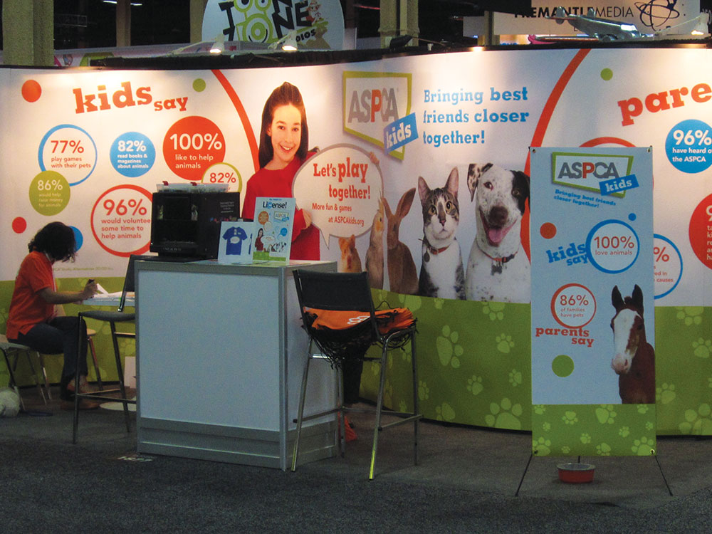 ASPCA Kids trade show booth exhibit for International Licensing Expo