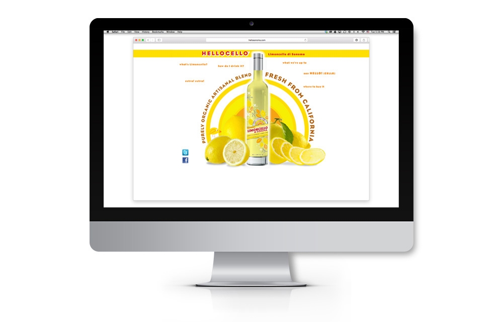 Hellocello Limoncello di Sonoma website design and development