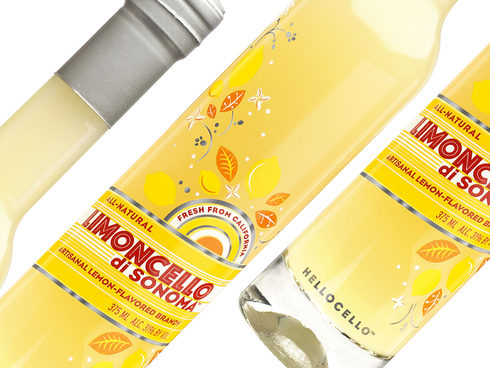 Limoncello di Sonoma packaging : alternatives : branding and design agency based in nyc