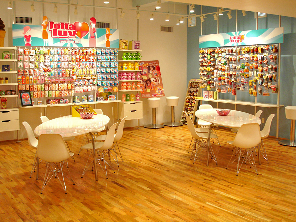 LottaLuv showroom product displays : alternatives : branding and design agency based in nyc