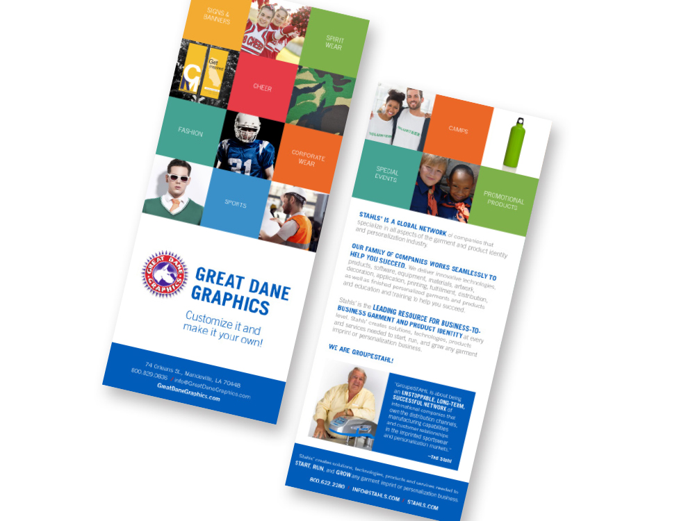 STAHLS' Great Dane Graphics brochure
