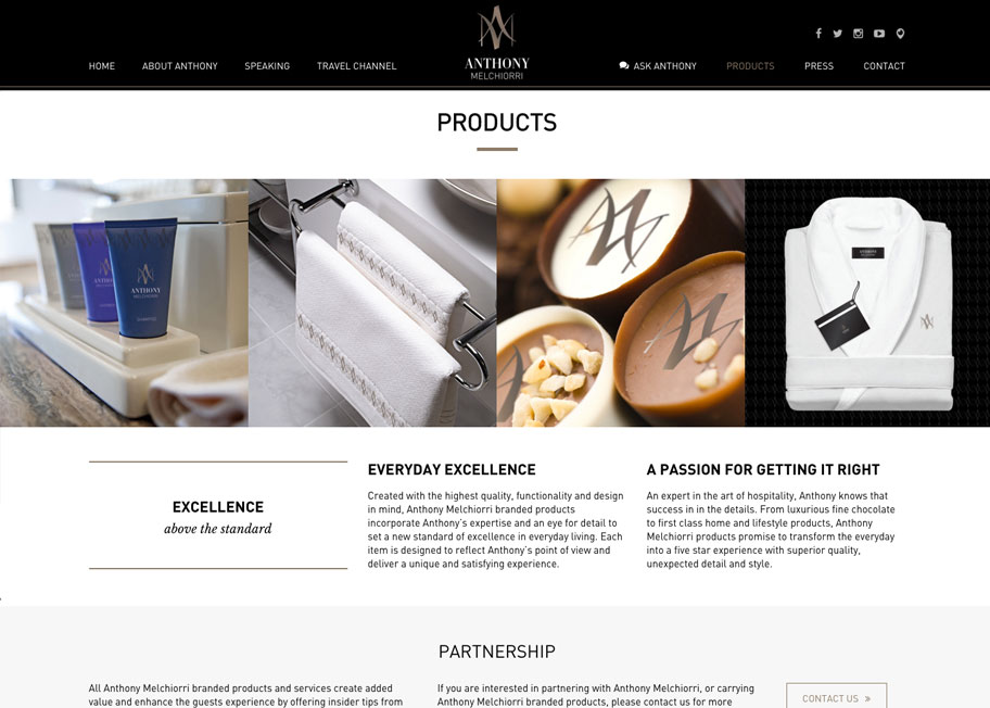 Anthony Melchiorri Products Page