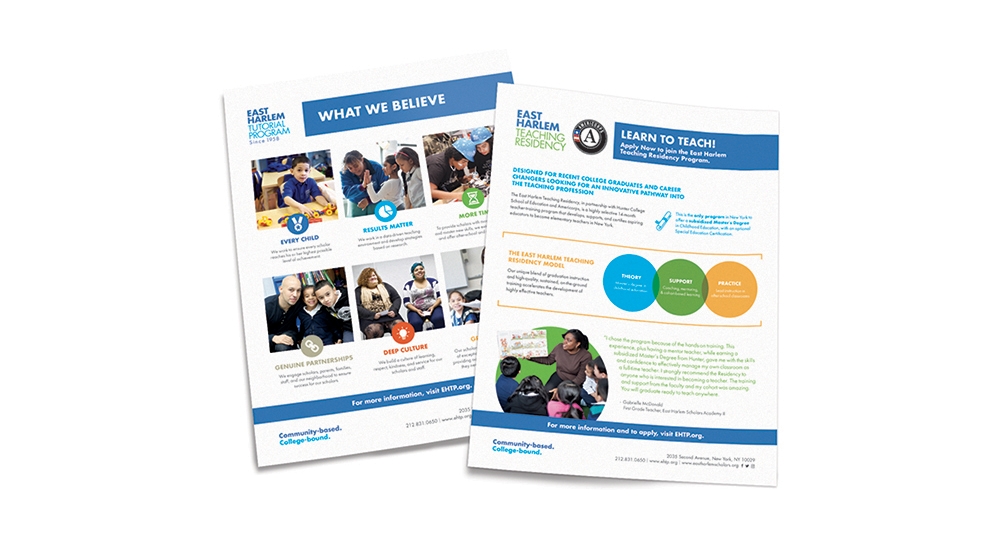 Organization communication materials utilize infographics to clearly illustrate process, goals and metrics for success