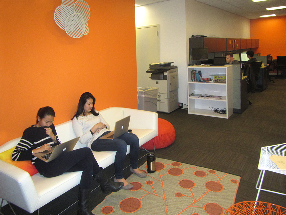 Casual reception area and work space